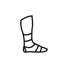 Feet Fracture Vector Line Icon