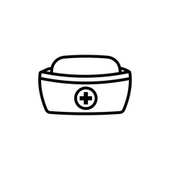 Nurse Hat Vector Line Icon