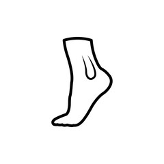 Foot Vector Line Icon