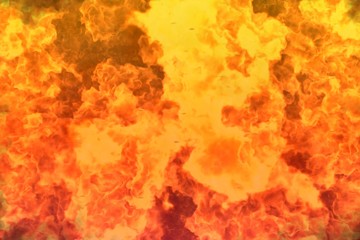 Obraz na płótnie Canvas fantasy burning wild fire abstract background or texture - fire 3D illustration