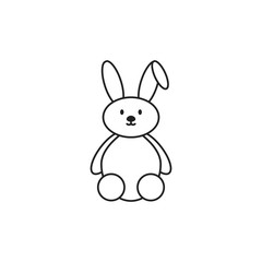Obraz na płótnie Canvas toy bunny animal line style icon