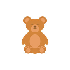 toy bear animal flat style icon