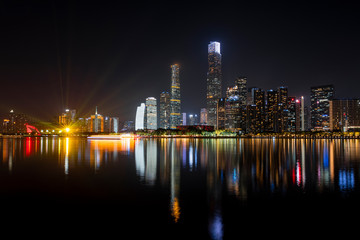 Fototapeta na wymiar Beautiful city night view, Guangzhou, China