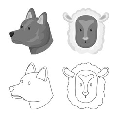 Vector design of agriculture and breeding logo. Collection of agriculture and organic stock symbol for web.