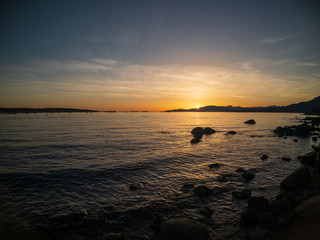 Sunset from Third beach at Stanley park Vancouver