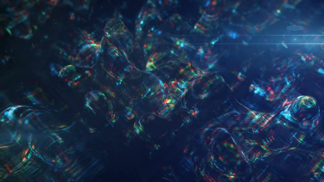 Glitching waves with pixel noise. Data failure concept. Seamless loop 3D render animation