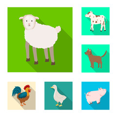 Vector illustration of breeding and kitchen icon. Set of breeding and organic stock symbol for web.