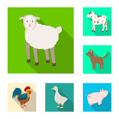 Obraz premium Vector illustration of breeding and kitchen icon. Set of breeding and organic stock symbol for web.