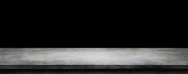 Empty space of Plaster concrete shelf table grunge texture background for use display product.