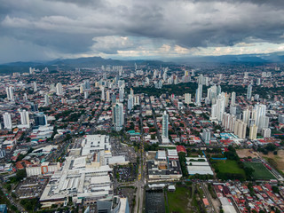 Fototapeta premium Beautiful aerial view of Panama City Skyscrapers 