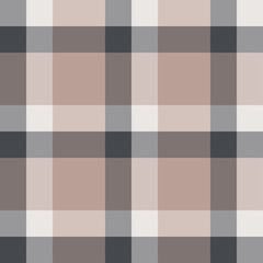 Tartan brown and black seamless pattern.