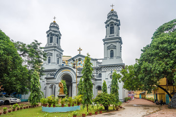 View at the Cathedral of Most Holy Rosary in Kolkata - India,West Bengal