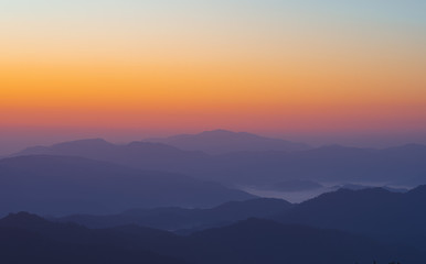 Morning light, sunrise on the mountain - morning nature