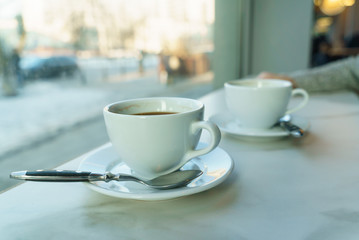 coffee in the coffee shop