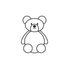 toy bear animal line style icon