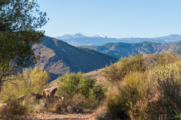 Mountainous landscape of the Alpujarra near Berja