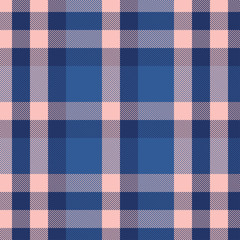 Tartan blue and pink seamless pattern.