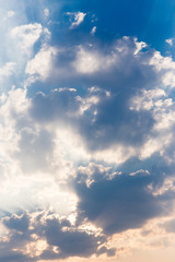 Obraz premium colorful dramatic sky with cloud at sunset