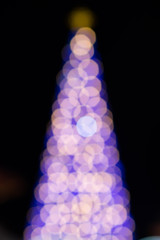 bokeh on christmas tree at nightlight