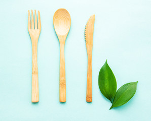 Eco friendly bamboo cutlery set