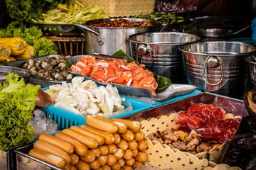 raw ingredients of Thai spicy salad 