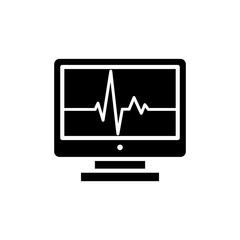 Ecg Machine Vector Glyph Icon