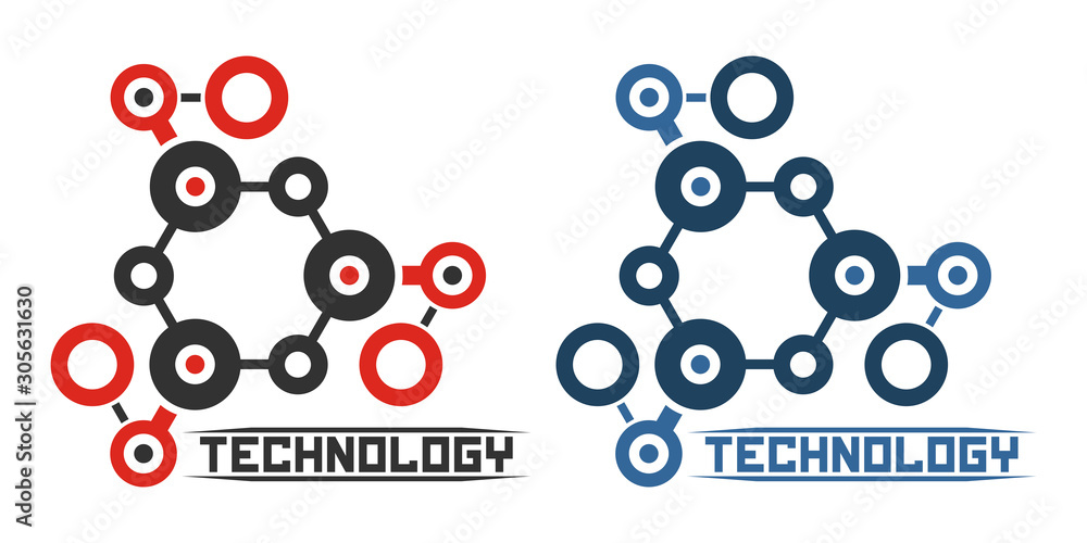 Poster technological conception workflow. vector technology background template.