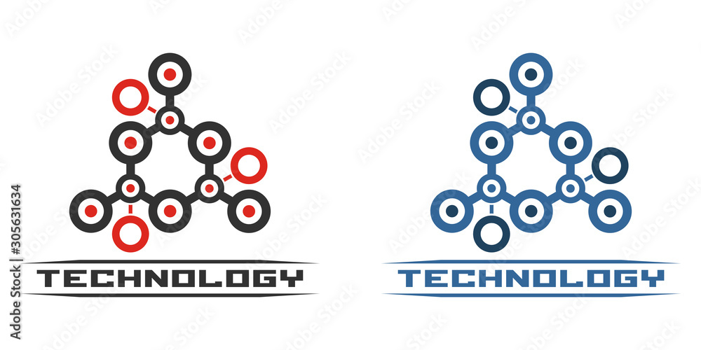 Poster technological conception workflow. vector technology background template.