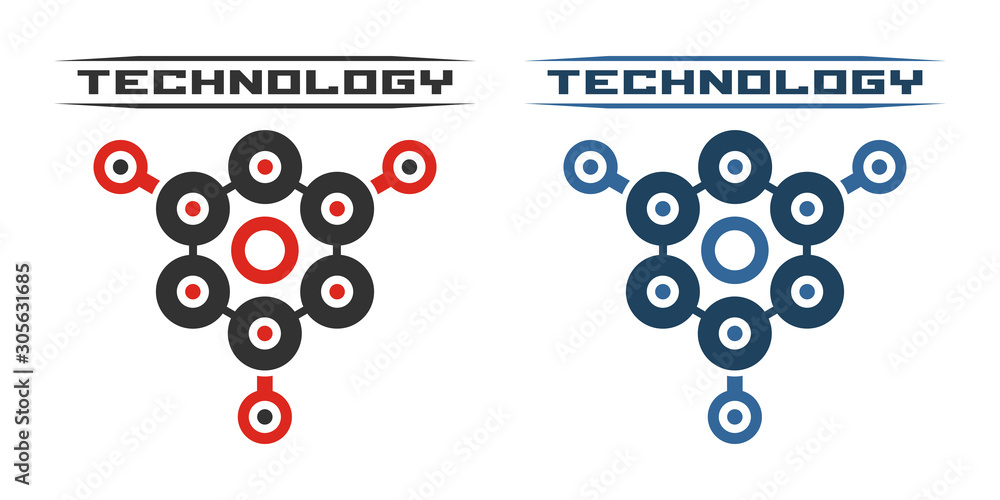 Poster technological conception workflow. vector technology background template.