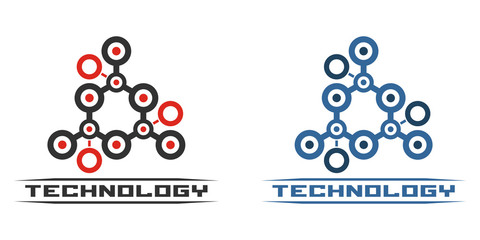 Technological conception workflow. Vector technology background template.