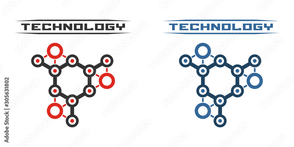 Poster technological conception workflow. vector technology background template.