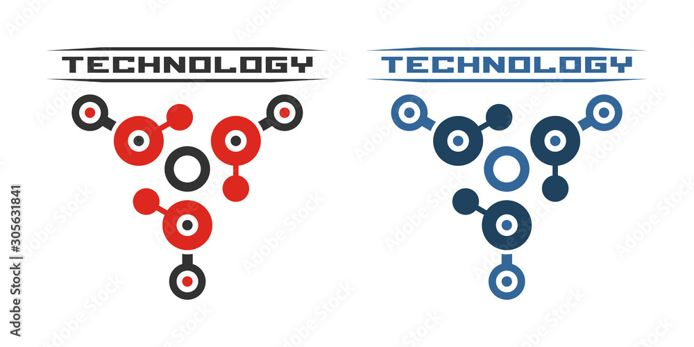Poster technological conception workflow. vector technology background template.