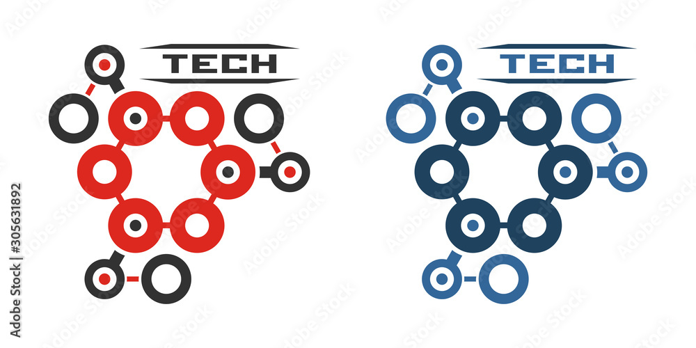 Poster technological conception workflow. vector technology background template.