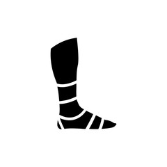 Feet Fracture Vector Glyph Icon
