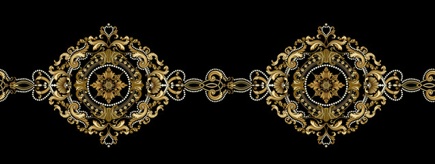 Decorative elegant luxury design.Vintage elements in baroque, rococo style.Design for cover, fabric, textile, wrapping paper .