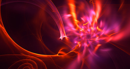 Fractal 3D rendering abstract light background