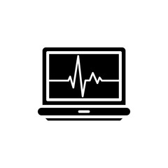 Ecg Monitor Vector Glyph Icon