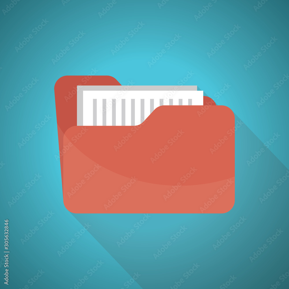 Poster folder icon vector sign isolated on white background. folder symbol template color editable