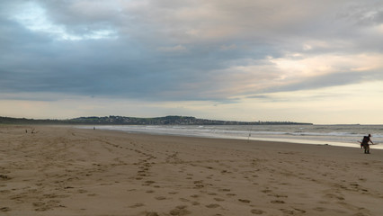 clouds over the beach