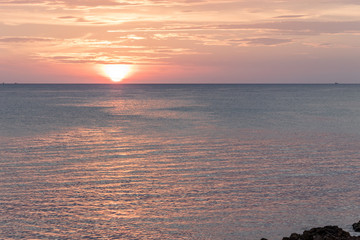 Fototapeta na wymiar sunset over the Andaman sea at Phuket Island