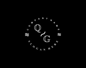  QG vintage logo template