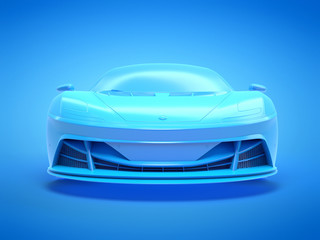 3d rendered illustration of a blue sports car