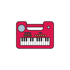 Fototapeta premium toy piano fill style icon