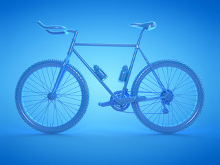 Fototapeta premium 3d rendered illustration of a blue mountain bike
