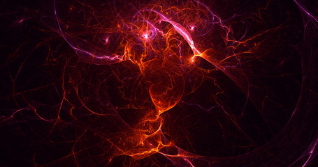 Fractal 3D rendering abstract light background