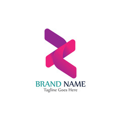 Simple and modern logo of letter X creative design