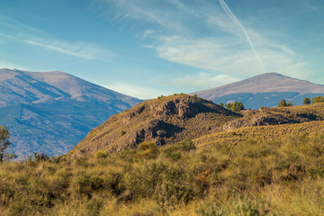 Obraz premium Mountainous landscape of the Alpujarra near Berja
