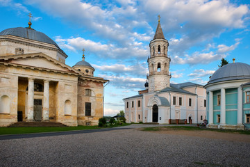 Cathedral of Boris and Gleb and the Church of the Presentation of the Blessed Virgin Mary  in Novotorzhsky Borisoglebsky Monastery. Torzhok, Tver region
