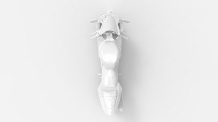 3d rendering of a super sport motorcycle isolated in studio background