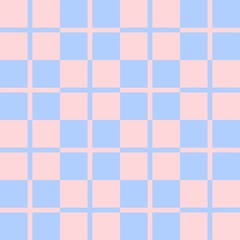 The vector seamless pattern. Cute small pink blue square pattern. Vector for wallpaper, child apron, fabric, textile pattern. Endless print. Background illustration vector.